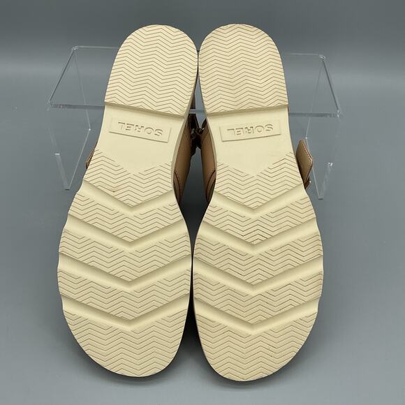 NEW Sorel Women’s Ella III Slingback Sandals Honest Beige Size 9.5 main image 1